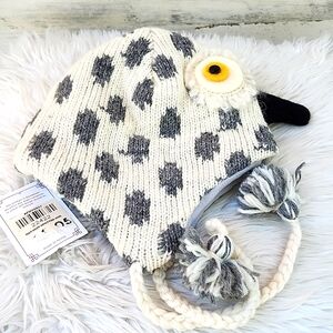 NWT THE COLLECTION ROYAL WOOL HANDMADE SPOTTED OWL HAT FROM NEPAL